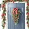 Glitzhome® 28"H Christmas Bell, Pinecone & Berry Bow Teardrop